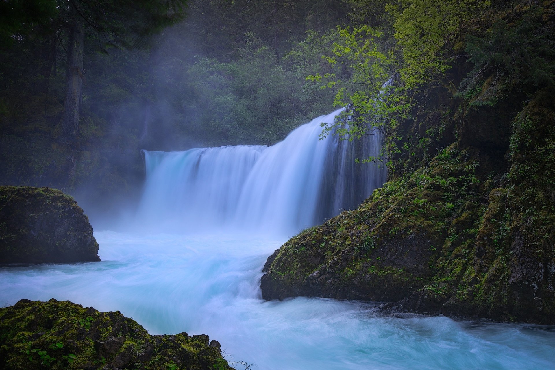 Wallpaper Waterfalls River Rolls