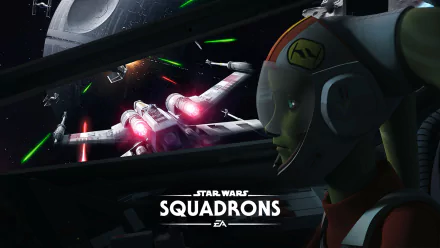 Rebel Alliance (Star Wars) Death Star Hera Syndulla Star Wars video game Star Wars: Squadrons HD Desktop Wallpaper | Background Image