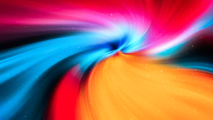 Vibrant abstract swirl of red, blue, and orange colors in a dynamic 4K Ultra HD desktop wallpaper and background.