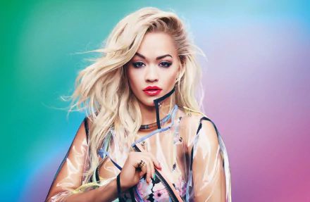brown eyes English blonde lipstick singer music Rita Ora HD Desktop Wallpaper | Background Image