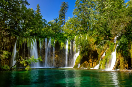 nature Croatia waterfall plitvice lake HD Desktop Wallpaper | Background Image