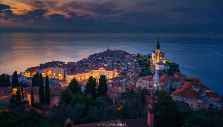 sea city Slovenia man made piran HD Desktop Wallpaper | Background Image