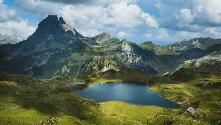 mountain lake Pyrenees France photography landscape HD Desktop Wallpaper | Background Image
