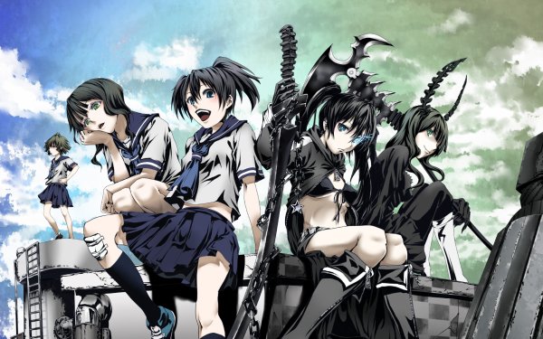 Anime Black Rock Shooter Dead Master Mato Kuroi Yomi Takanashi Yuu Koutari HD Wallpaper | Background Image