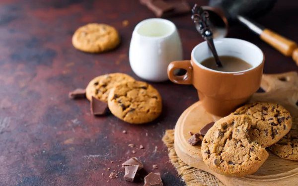  Coffee and Chocolate chip cookies