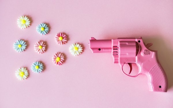 Man Made Revolver Pink Toy HD Wallpaper | Background Image
