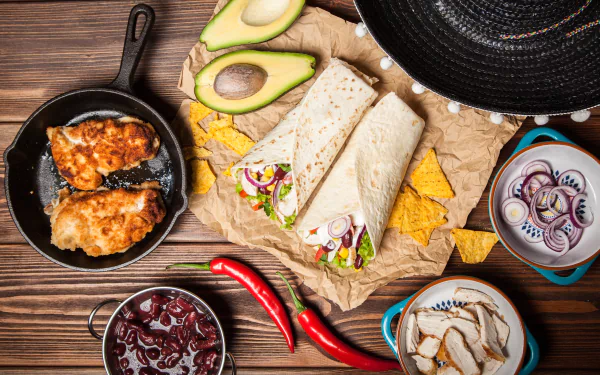 tortilla pepper food still life HD Desktop Wallpaper | Background Image