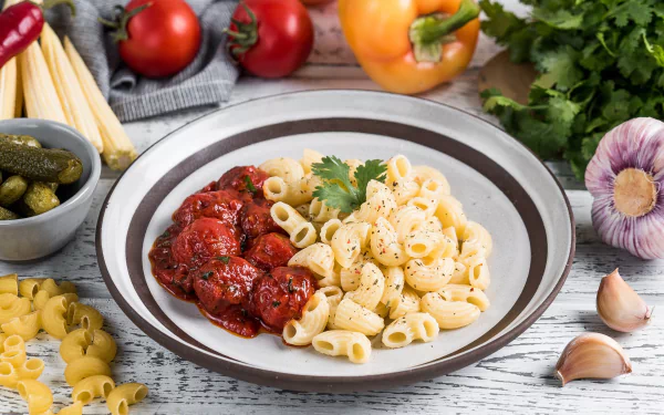 still life meatball food pasta HD Desktop Wallpaper | Background Image