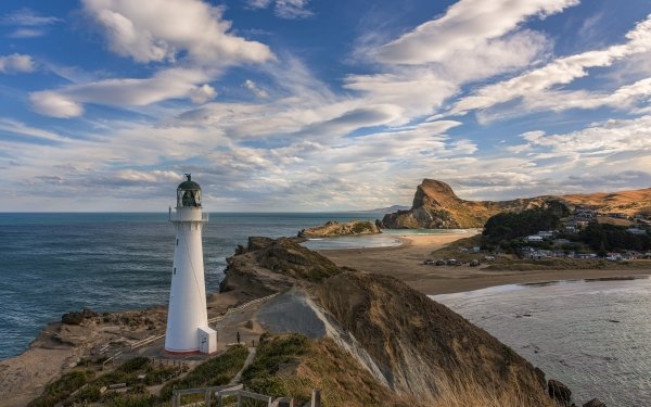 Man Made Lighthouse Coastline HD Wallpaper | Background Image
