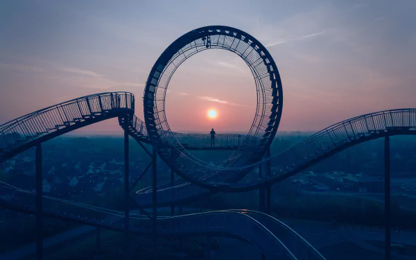  Tiger &amp; Turtle, Magic Mountain art installation, Angerpark, Duisburg, Germany
