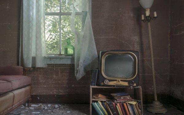 Man Made Room Abandoned Window TV Set HD Wallpaper | Background Image