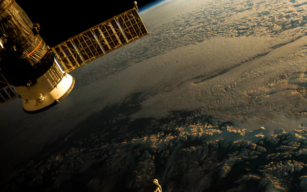 earth Sci Fi space station HD Desktop Wallpaper | Background Image