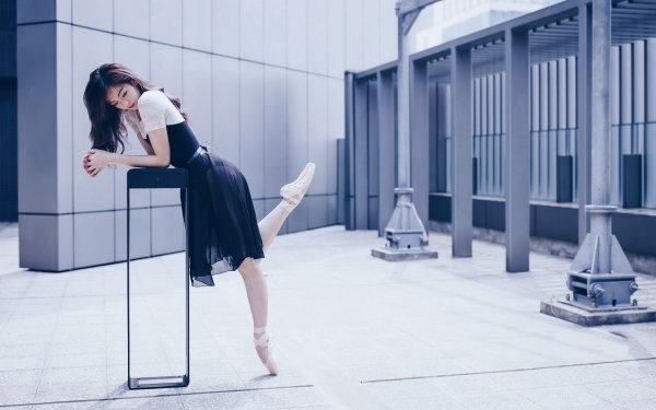 Women Asian Model Brunette Ballerina HD Wallpaper | Background Image