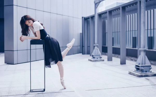 ballerina brunette model woman asian HD Desktop Wallpaper | Background Image