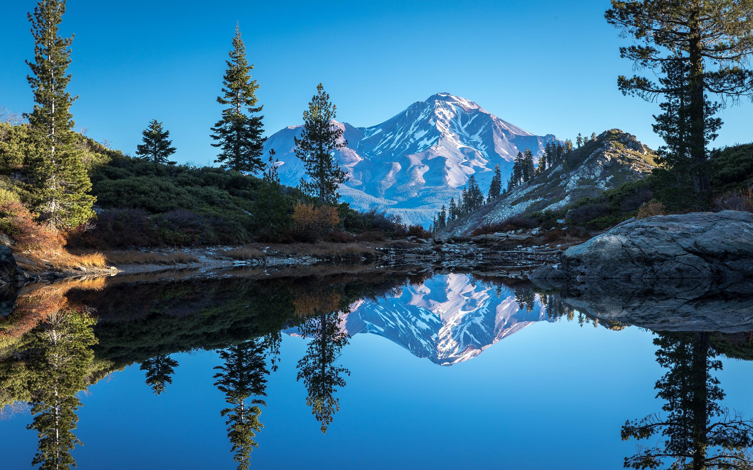 California, Heart Lake, Mount Shasta HD Wallpaper | Background Image