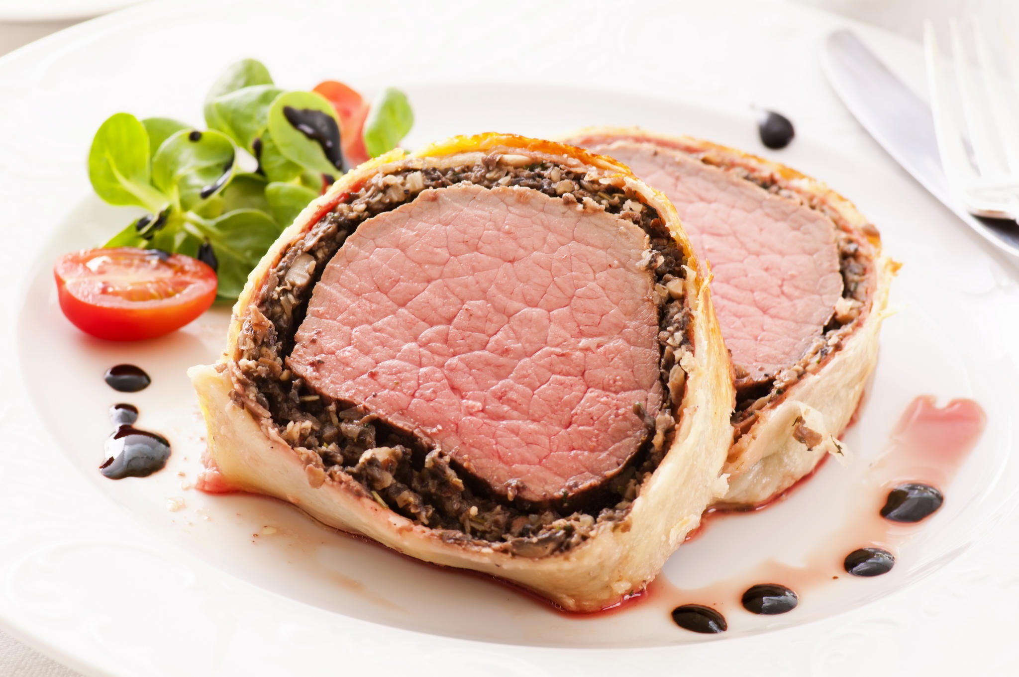 Beef Wellington is an English pie made of fillet steak