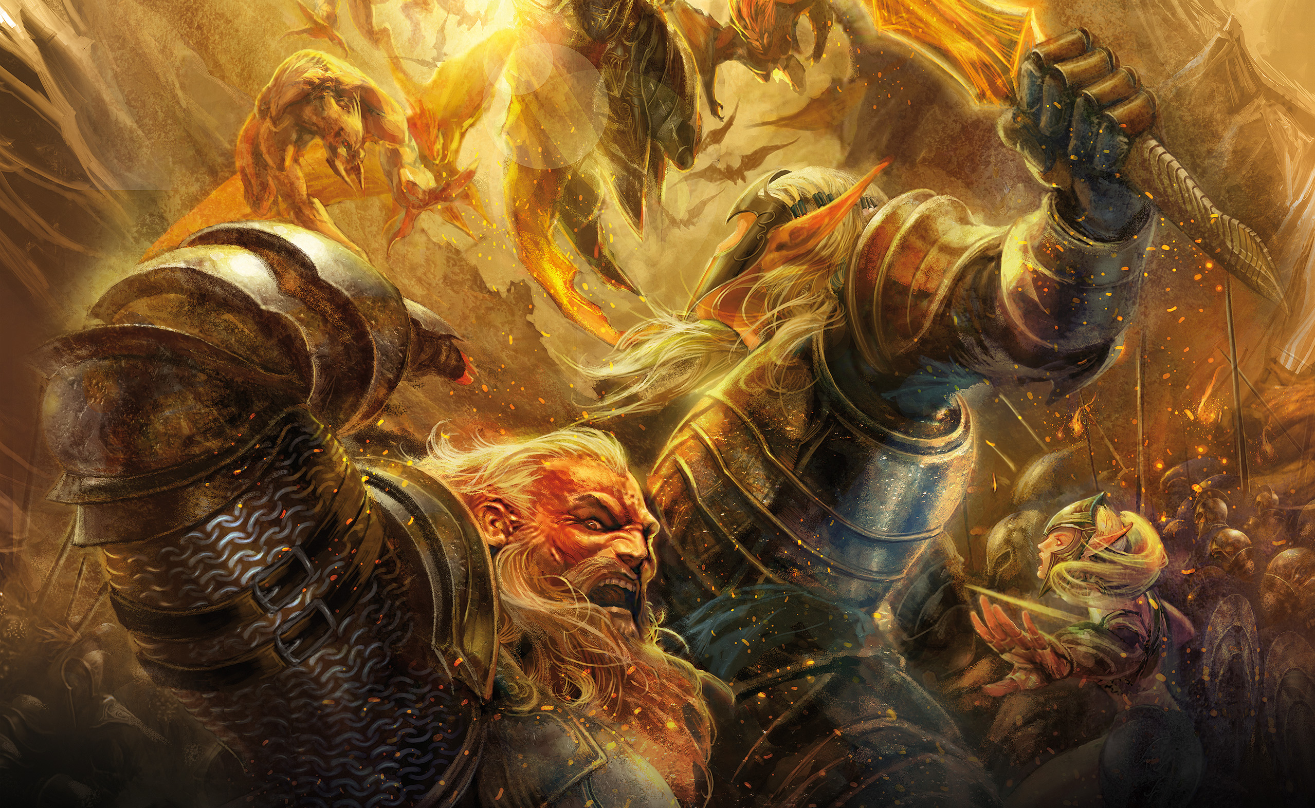 Runes of Magic desktop wallpaper featuring a captivating video game scene.