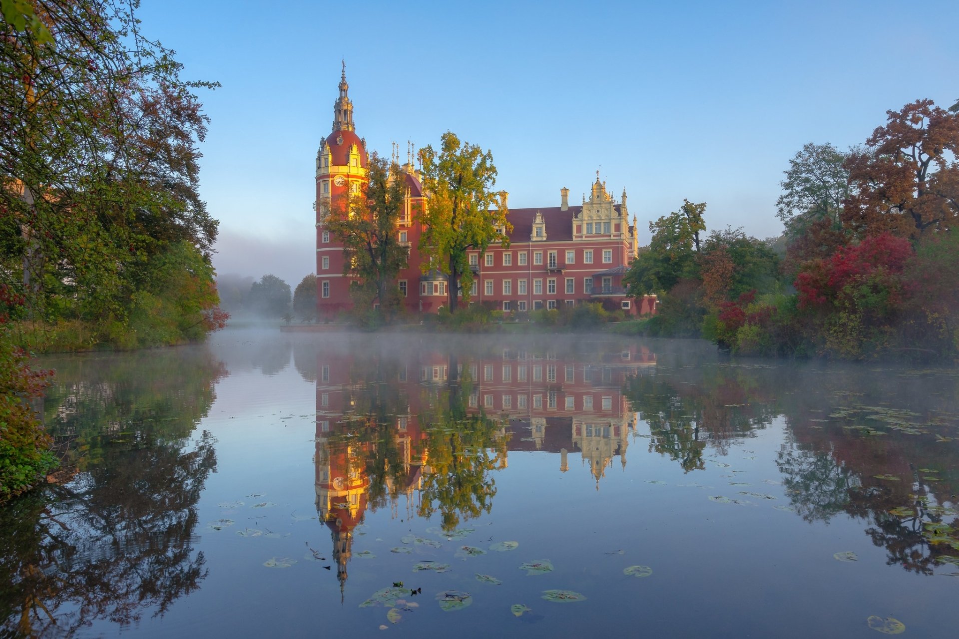 Download Schloss Muskau Germany River Reflection Park Man Made Castle