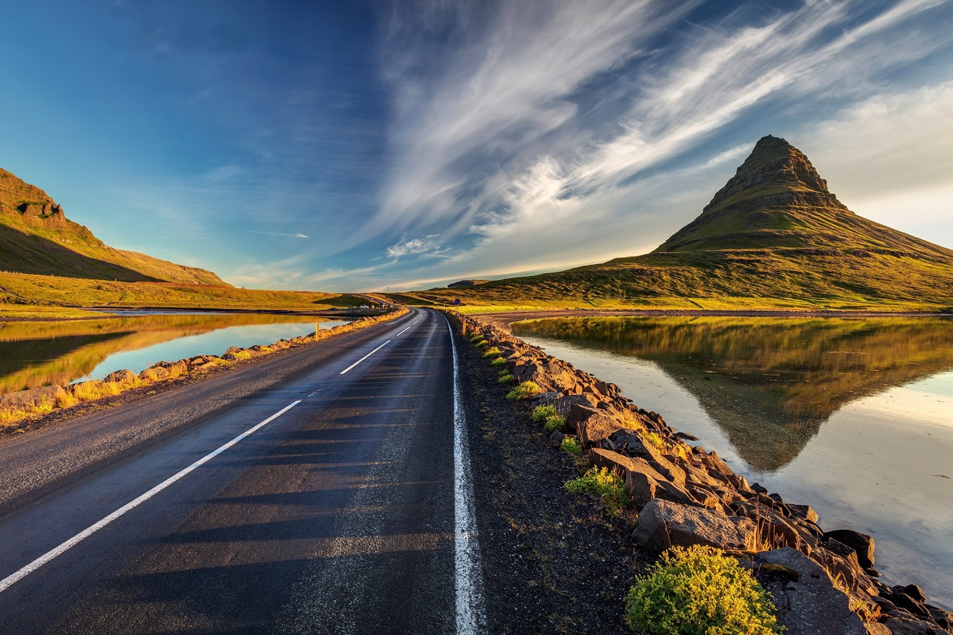 Download Kirkjufell Iceland Man Made Road HD Wallpaper