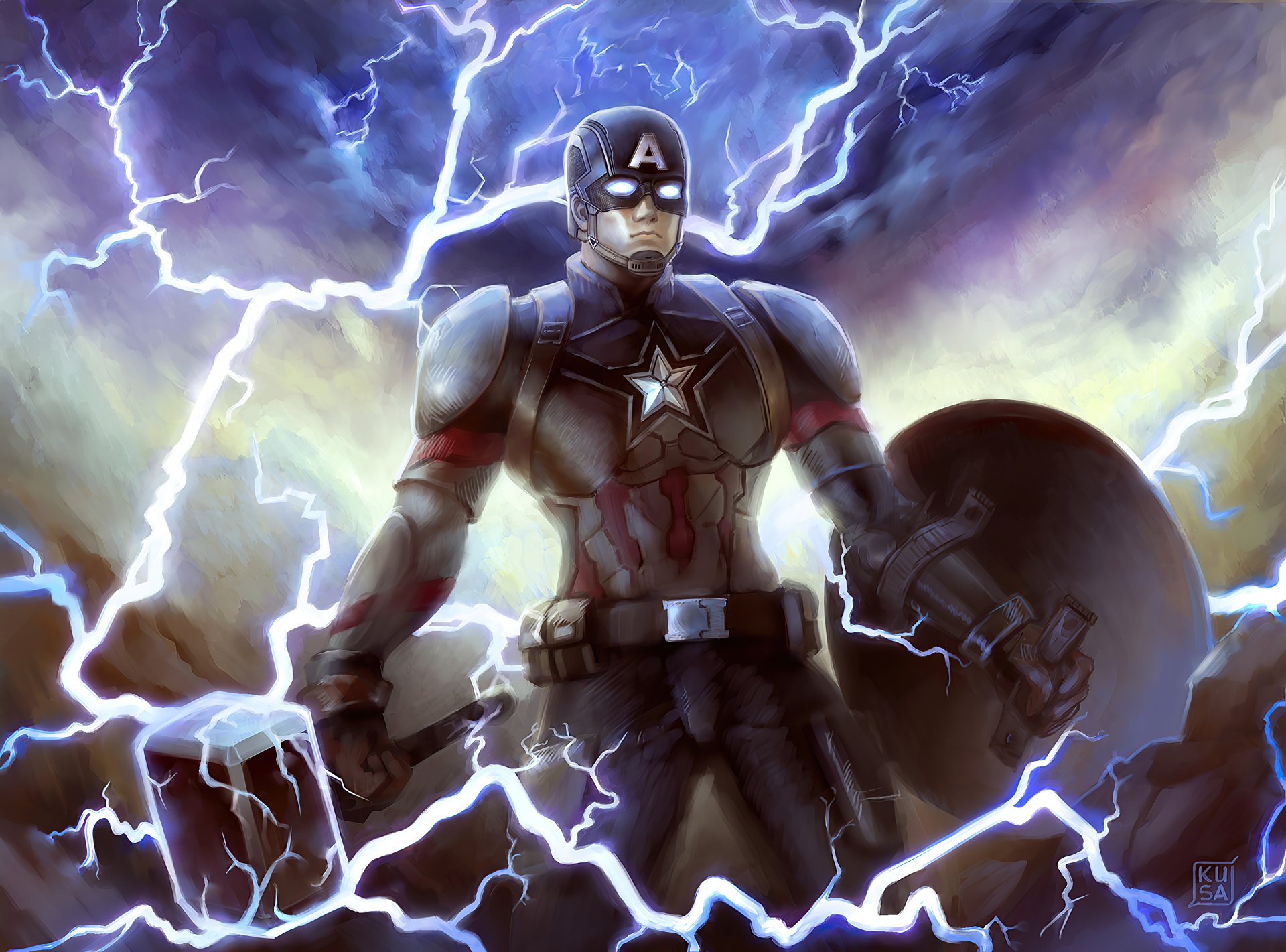 Download Mjölnir Comic Captain America 4k Ultra HD Wallpaper