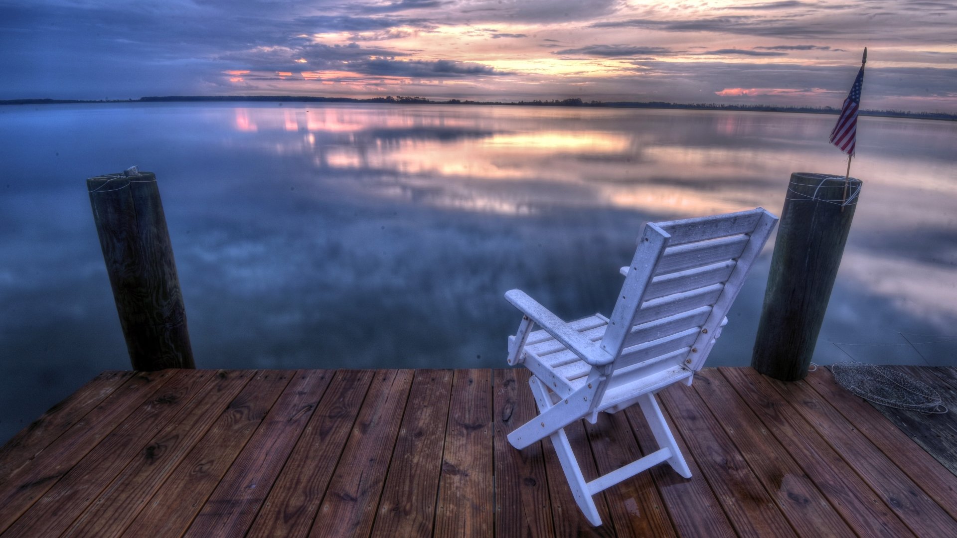 Download Chair Sunset Photography Lake 4k Ultra HD Wallpaper
