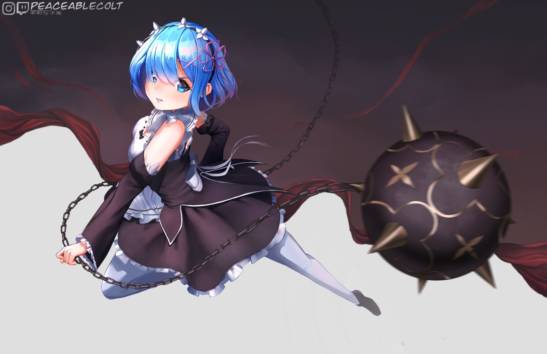 Download Rem (Re:ZERO) Anime Re:Zero - Starting Life In Another World HD Wallpaper by PeaceableColt
