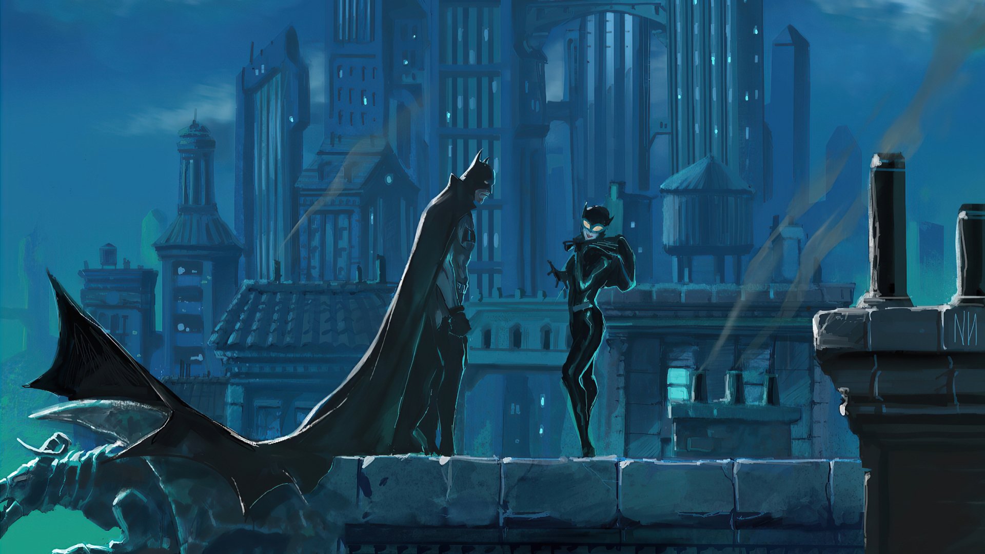 Download Gotham City Dc Comics Catwoman Comic Batman Hd Wallpaper By Nuno Nobre 