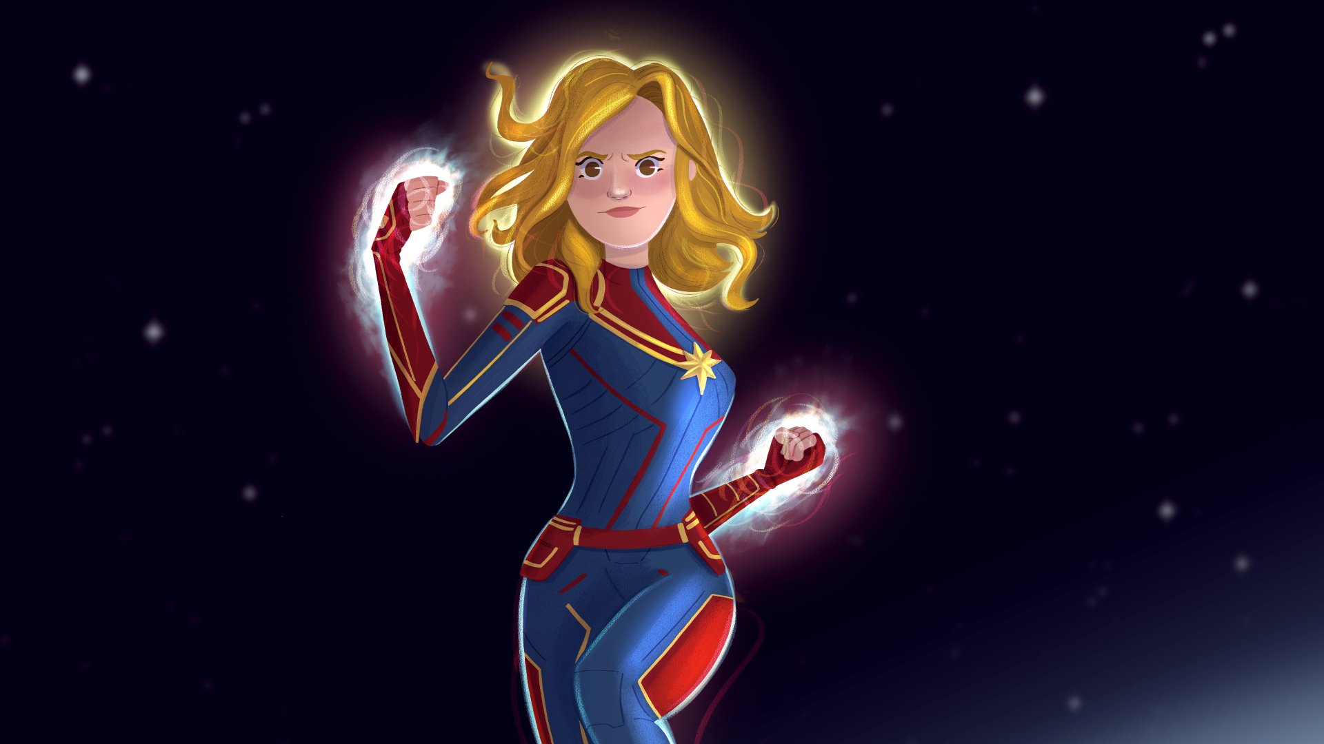 Download Carol Danvers Blonde Comic Captain Marvel 4k Ultra HD Wallpaper by Rafael Andrade