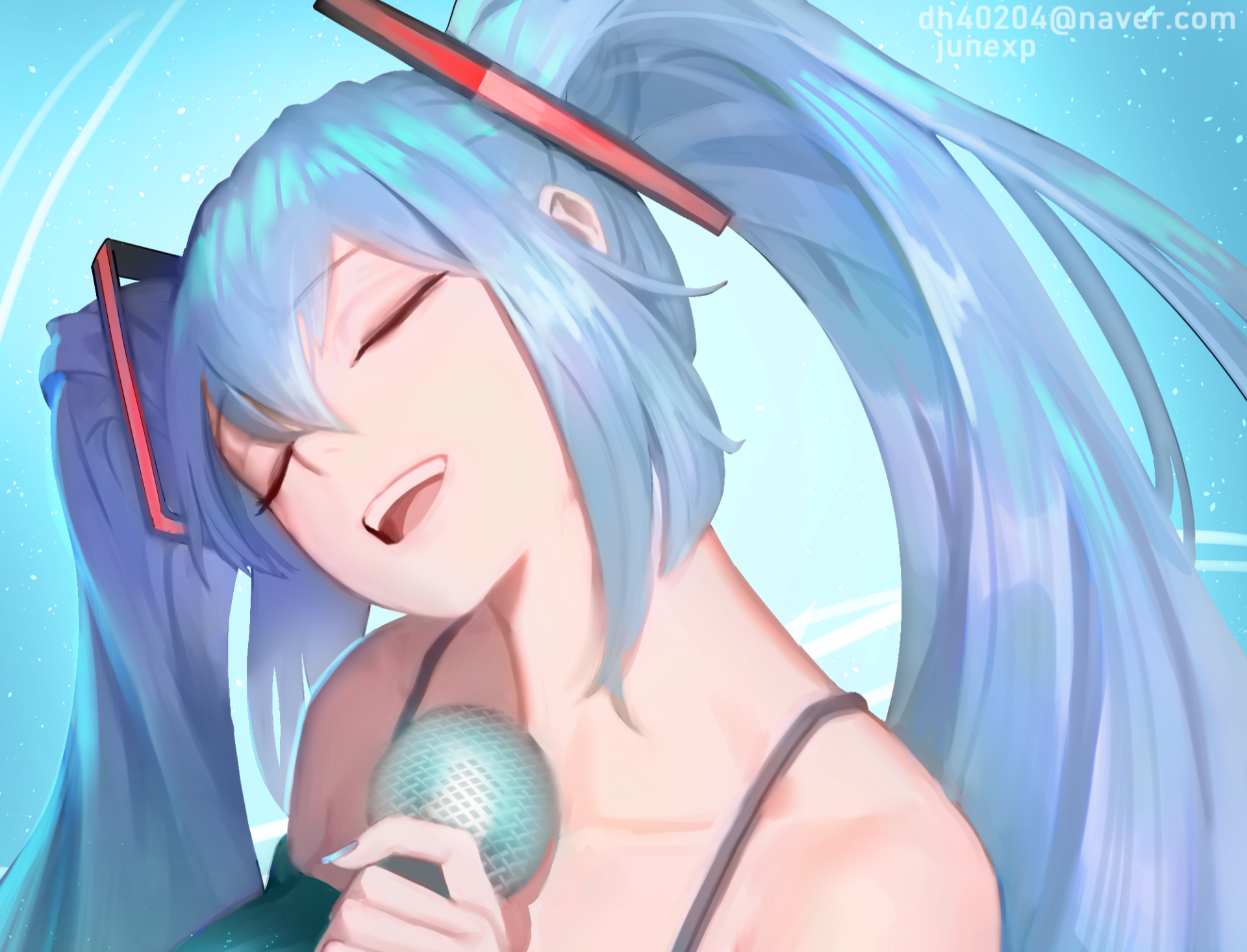 Download Hatsune Miku Anime Vocaloid HD Wallpaper by junexp