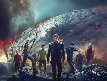 Hikaru Sulu Scotty (Star Trek) Leonard McCoy Pavel Chekov Nyota Uhura Spock james t kirk movie Star Trek Beyond HD Desktop Wallpaper | Background Image