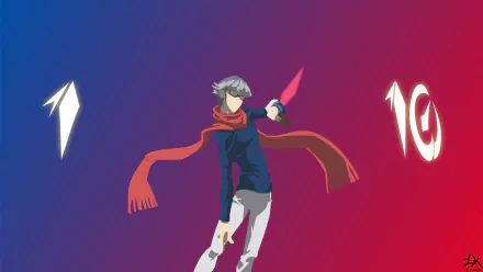 Reiji Akaba glasses scarf minimalist Anime Yu-Gi-Oh! Arc-V minimalist anime HD Desktop Wallpaper | Background Image