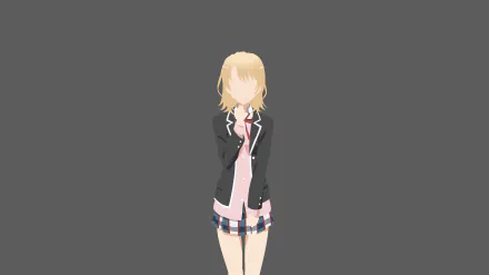 minimalist Iroha Isshiki Anime My Teen Romantic Comedy SNAFU minimalist anime HD Desktop Wallpaper | Background Image