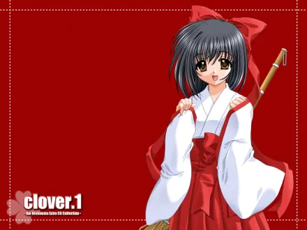 Anime shrine maiden HD Desktop Wallpaper | Background Image
