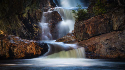 boulder nature waterfall HD Desktop Wallpaper | Background Image