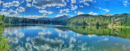 rocky mountains Utah reflection mountain forest Bear Lake nature lake HD Desktop Wallpaper | Background Image