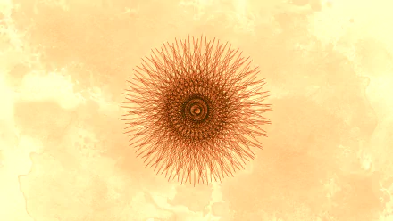  Cream and Brown Spiral Fractal