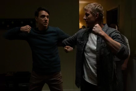 William Zabka Johnny Lawrence Ralph Macchio Daniel LaRusso TV Show Cobra Kai HD Desktop Wallpaper | Background Image