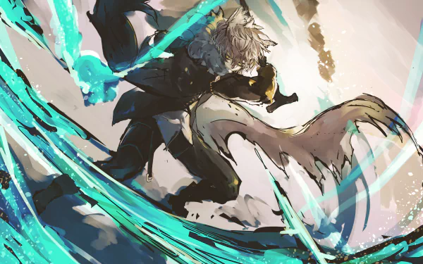 white hair warrior SilverAsh (Arknights) video game Arknights HD Desktop Wallpaper | Background Image