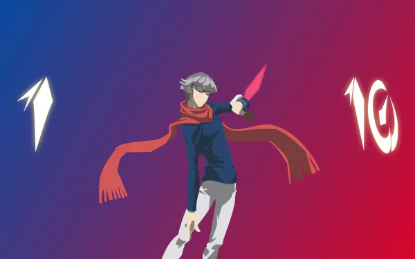 Reiji Akaba glasses scarf minimalist Anime Yu-Gi-Oh! Arc-V minimalist anime HD Desktop Wallpaper | Background Image
