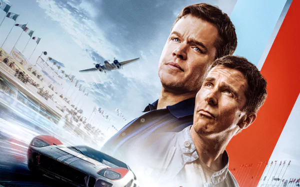 Matt Damon Christian Bale movie Ford v Ferrari HD Desktop Wallpaper | Background Image