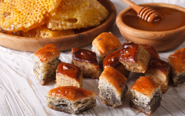  Baklava with poppy Seeds, Nuts and Honey by ALLEKO