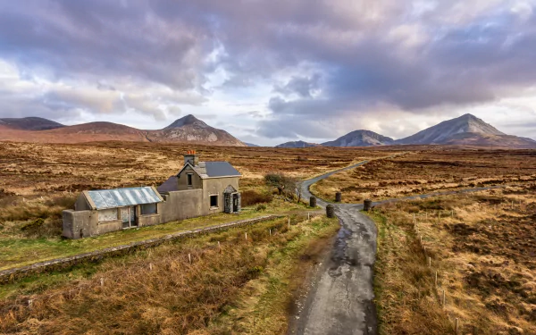 Ireland road mountain man made path HD Desktop Wallpaper | Background Image