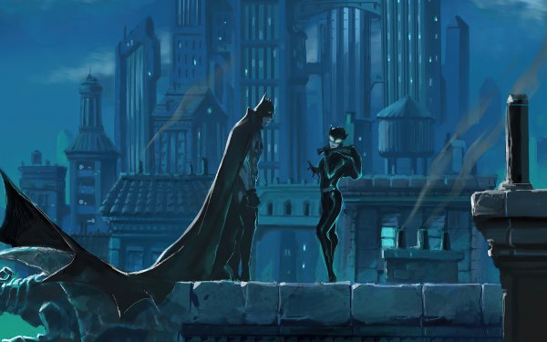Comics Batman Catwoman DC Comics Gotham City Fondo de pantalla HD | Fondo de Escritorio