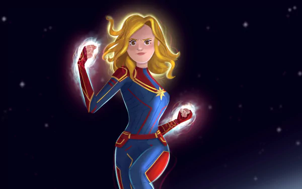 Carol Danvers blonde Comic Captain Marvel HD Desktop Wallpaper | Background Image