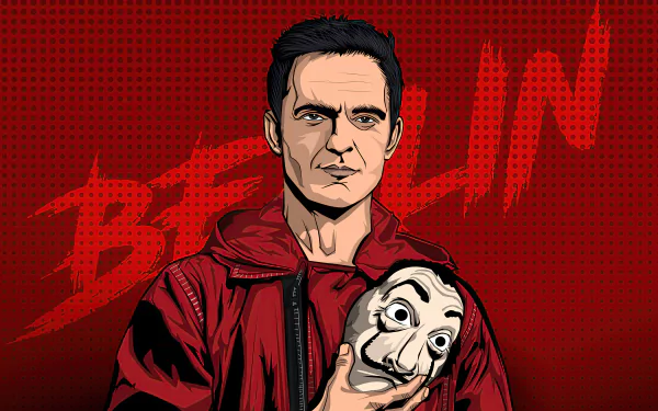 Berlin (La Casa De Papel) Money Heist TV Show HD Desktop Wallpaper | Background Image