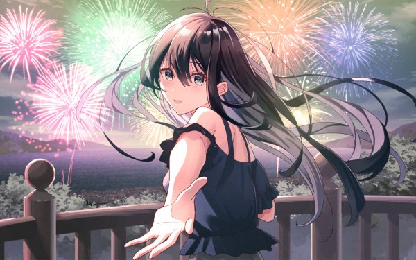 Anime Original Fireworks HD Wallpaper | Background Image