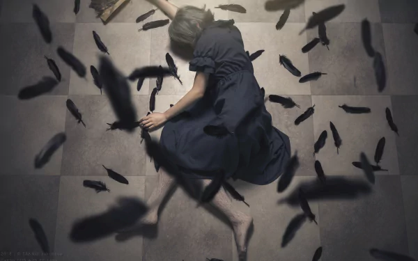 feather fantasy woman HD Desktop Wallpaper | Background Image