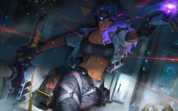 Video Game League Of Legends Samira Woman Warrior HD Wallpaper | Background Image