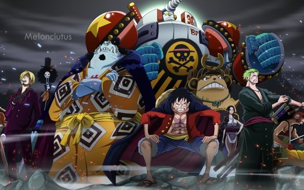 Anime One Piece Nami Sanji Franky Brook Jinbe Monkey D. Luffy Nico Robin Roronoa Zoro Usopp Tony Tony Chopper HD Wallpaper | Background Image