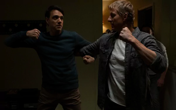 William Zabka Johnny Lawrence Ralph Macchio Daniel LaRusso TV Show Cobra Kai HD Desktop Wallpaper | Background Image